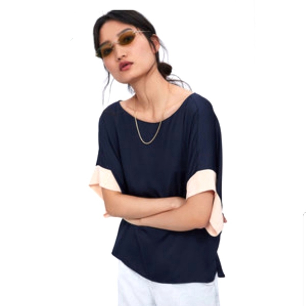 ZARA Hi Low Two Tone Sleeve Tunic - Picture 2 of 8